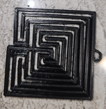 Square Labyrinth Earrings/Pendant