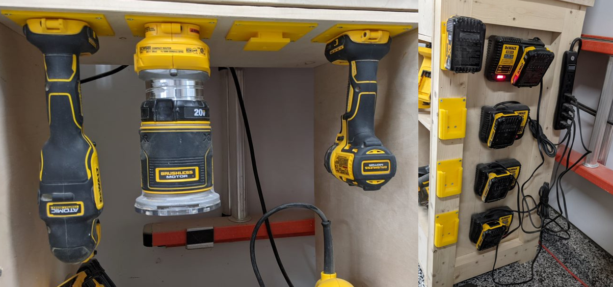 Dewalt Tool and Battery Holders