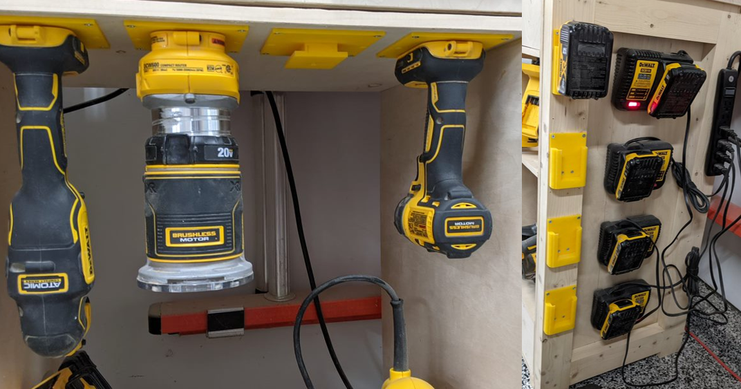 Dewalt Tool and Battery Holders by Jason Traud Download free STL