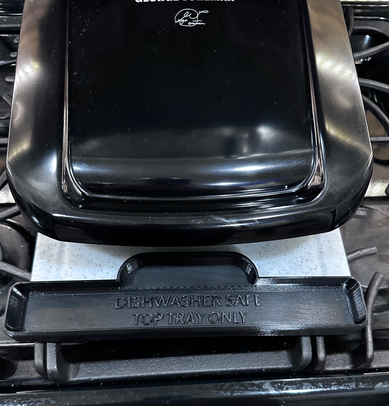 Improved replacement drip tray for the GRP1060B 4 Serving Foreman grill