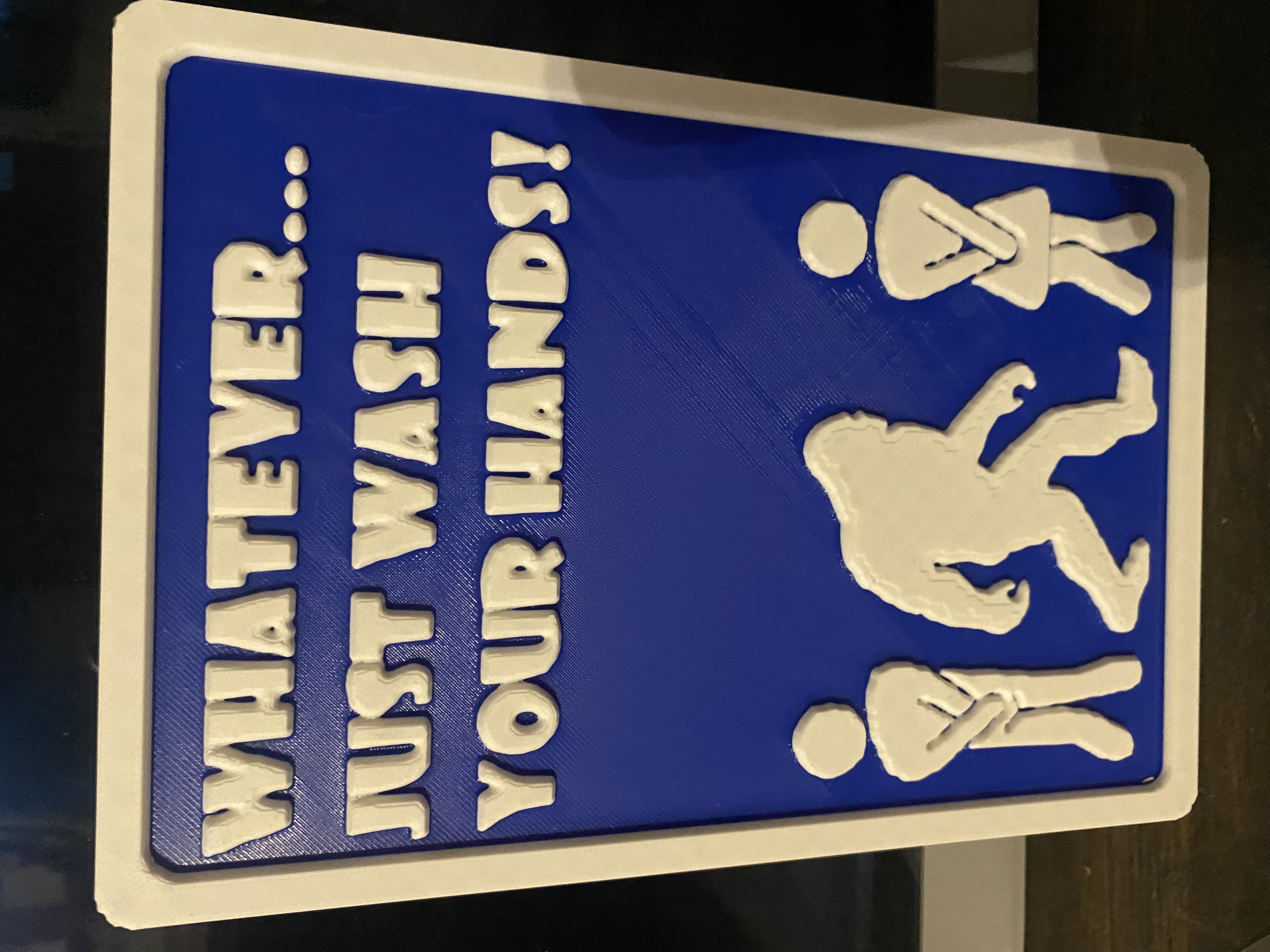 Big Foot Whatever Just Wash Your Hands Bathroom Sign