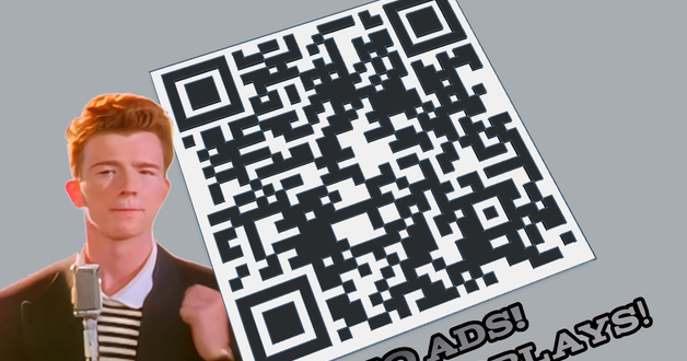 NO ADS Rick Roll QR Code Sticker to Rick Roll Friends 