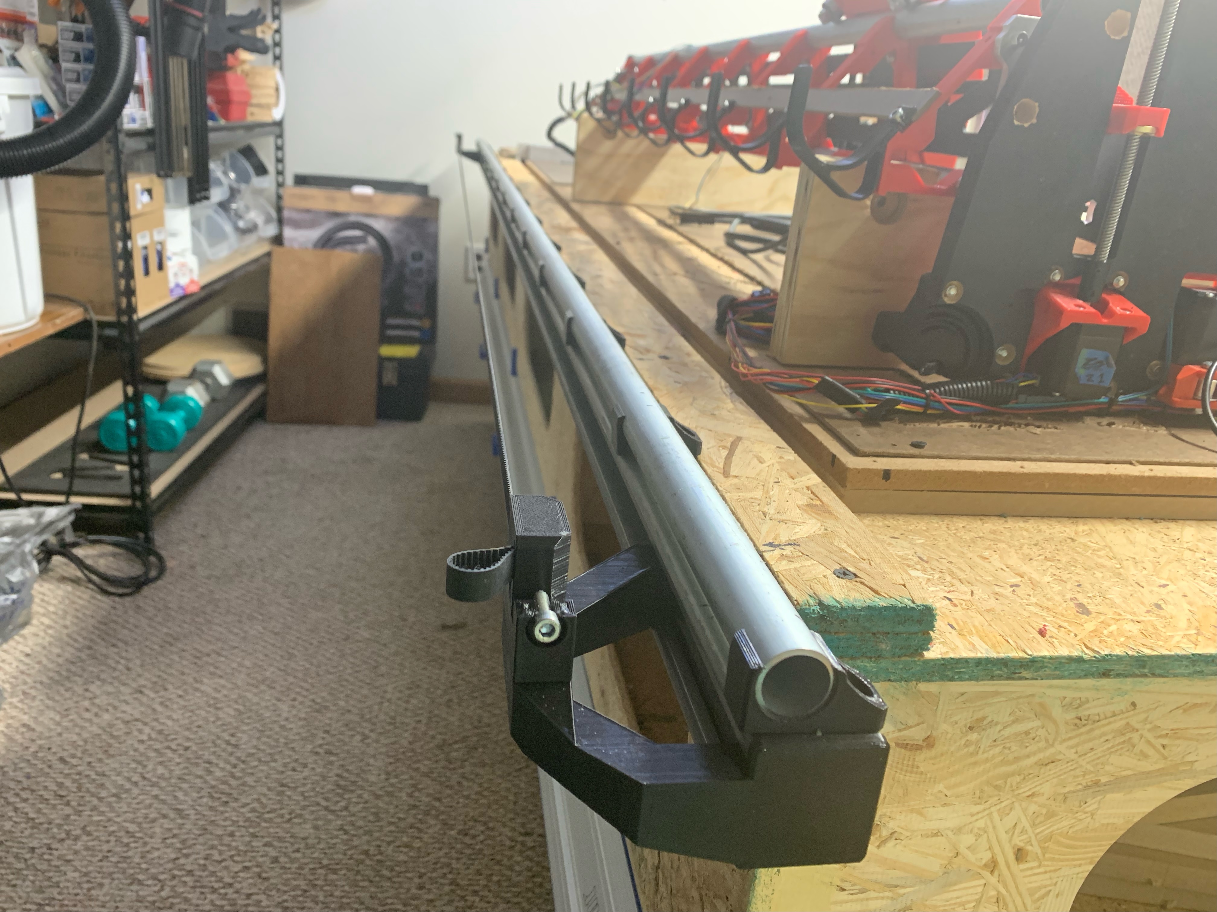 LowRider 3 CNC - table extenders to use metal struts with LR3 table - endstop/tensioner supports - v1.1