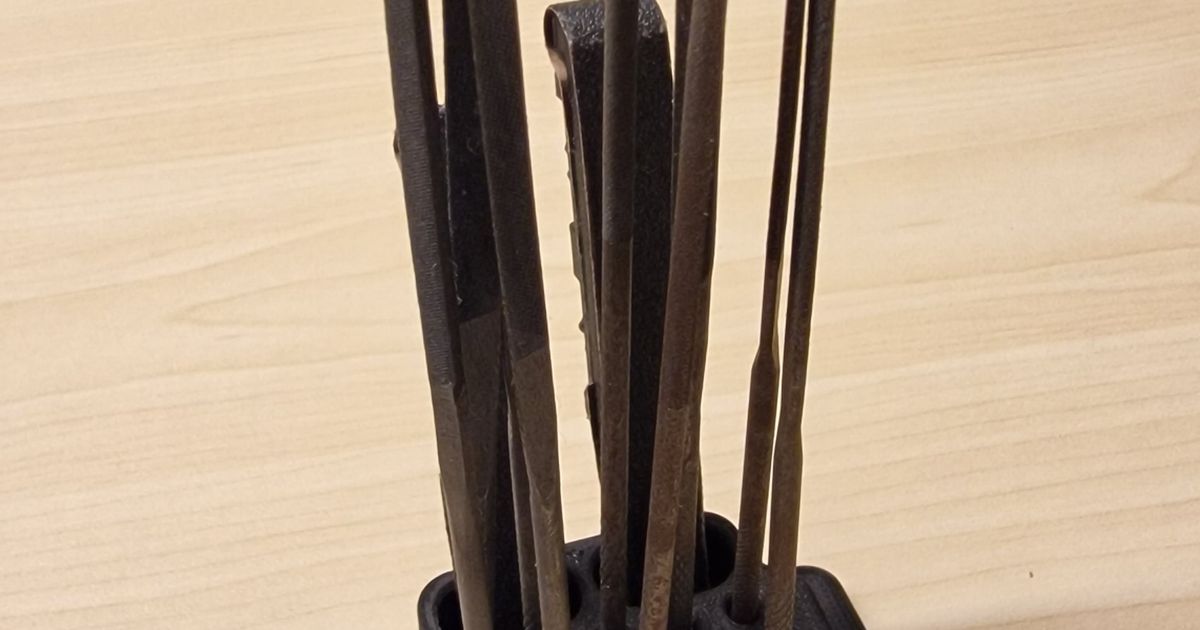 Needle file holder/desk stand by Dennis Nilsson Download free STL