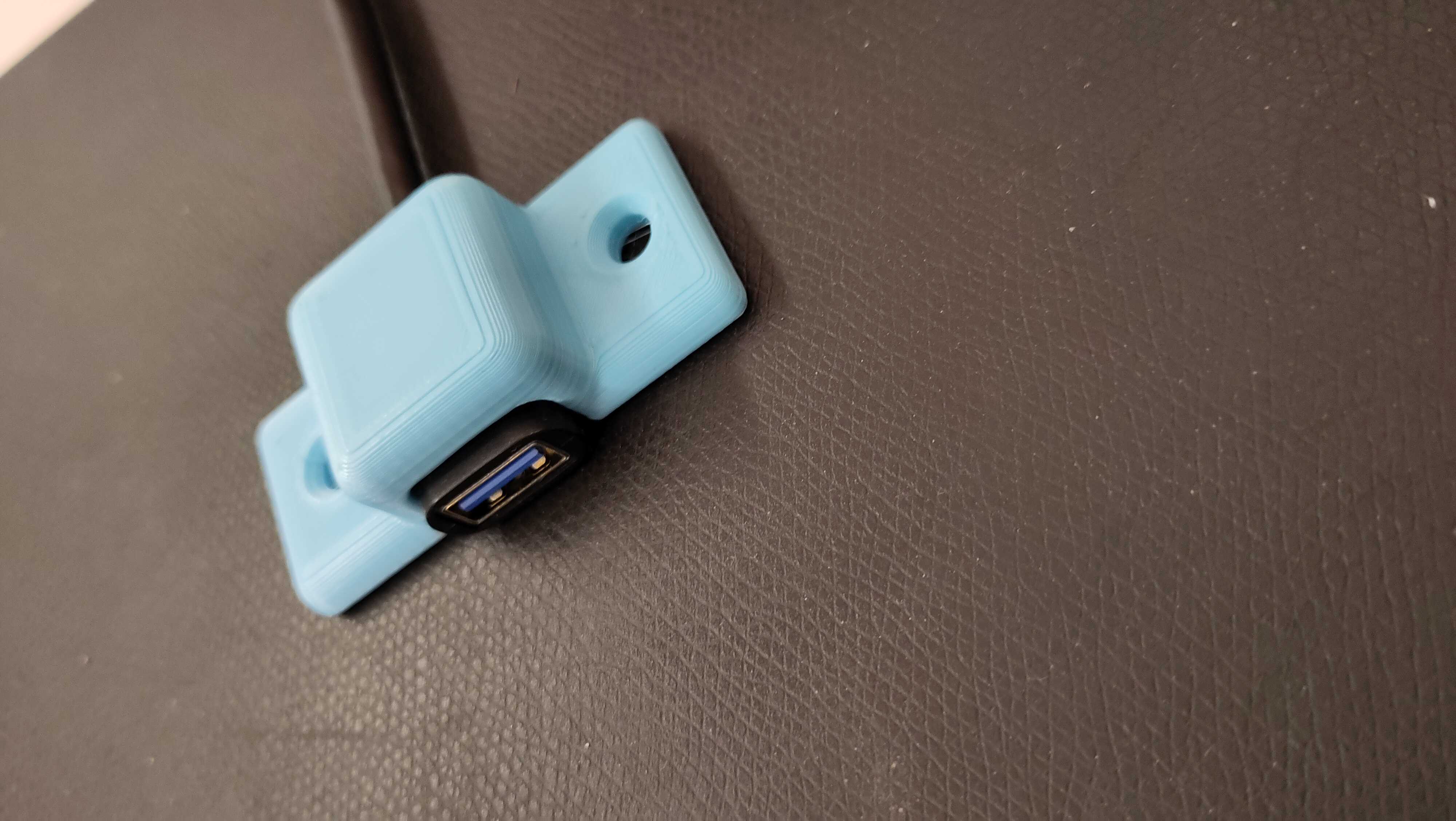 19mm wide Under Desk USB Port Mount