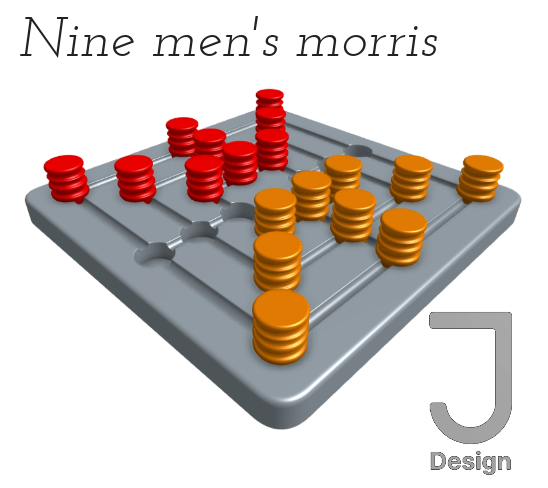 Nine men's morris / Mühlespiel by J Design | Download free STL model ...