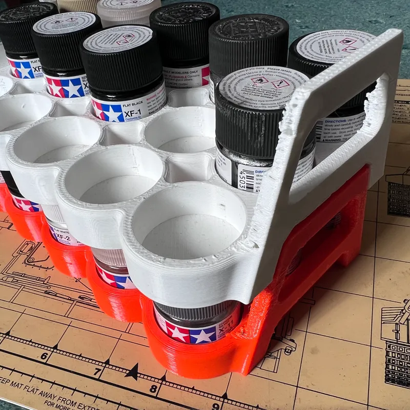 Tamiya 23ml Paint Rack Holds 48 Hobby Model Warhammer Dnd Tabletop Nesting  