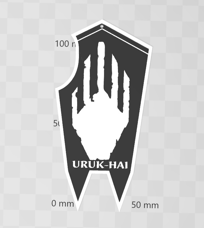 Uruk Hai Shield Necklace / Key Ring