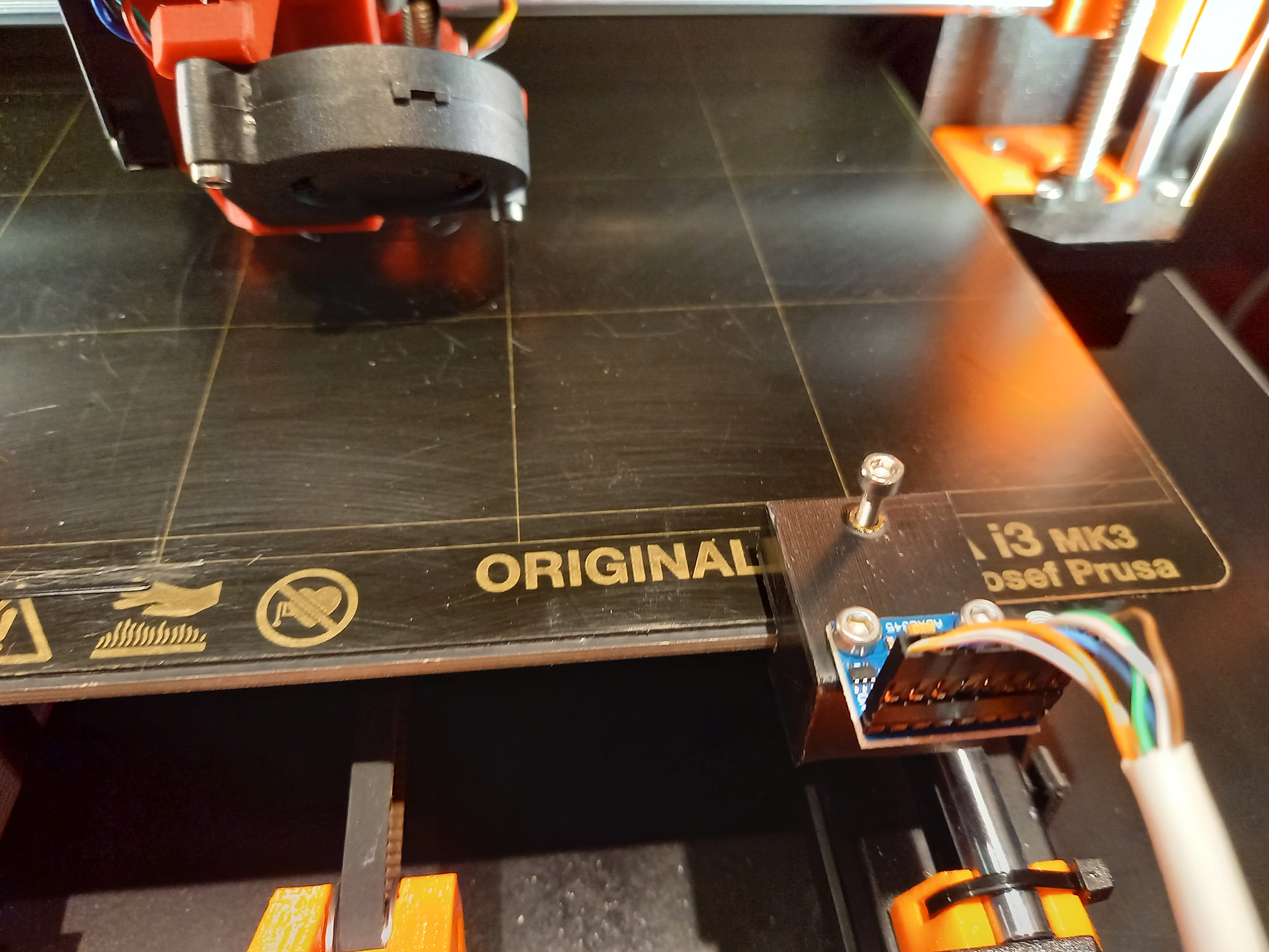 ADXL345 mount for MK52 bed