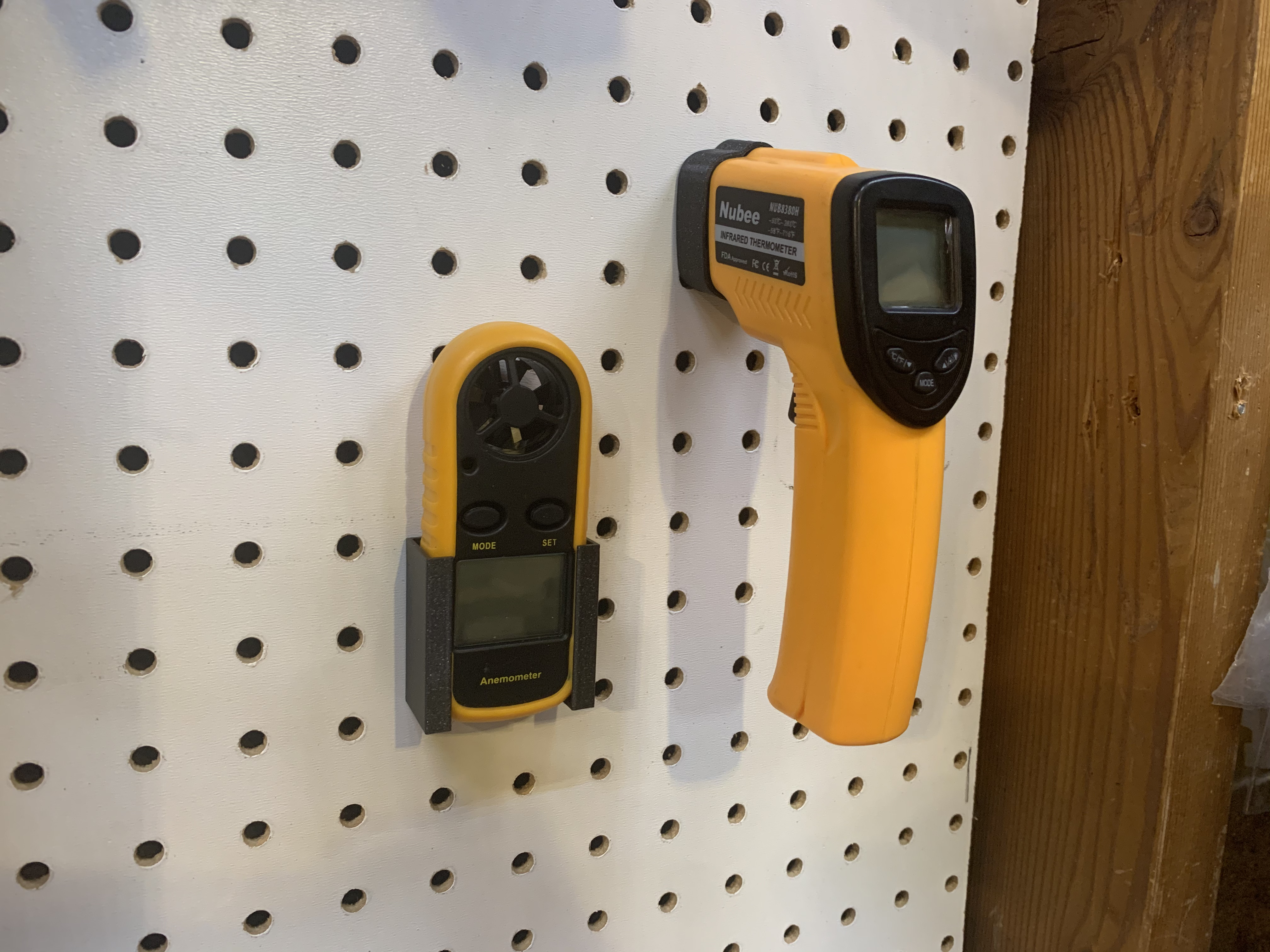 Infrared Thermometer Gun Pegboard Mount