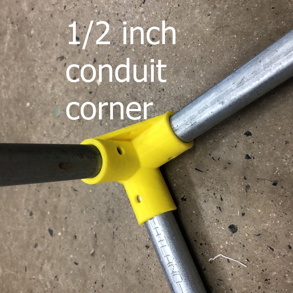 Conduit corner 1/2 inch conduit by Gordyt47 Download free STL model