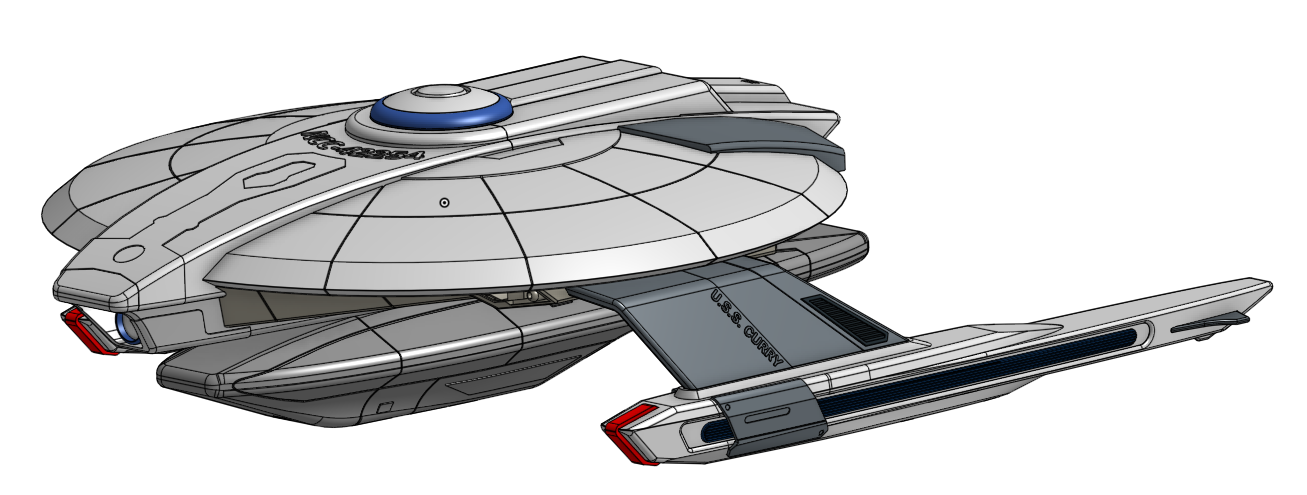 Star Trek USS Curry Starship (2 parts)