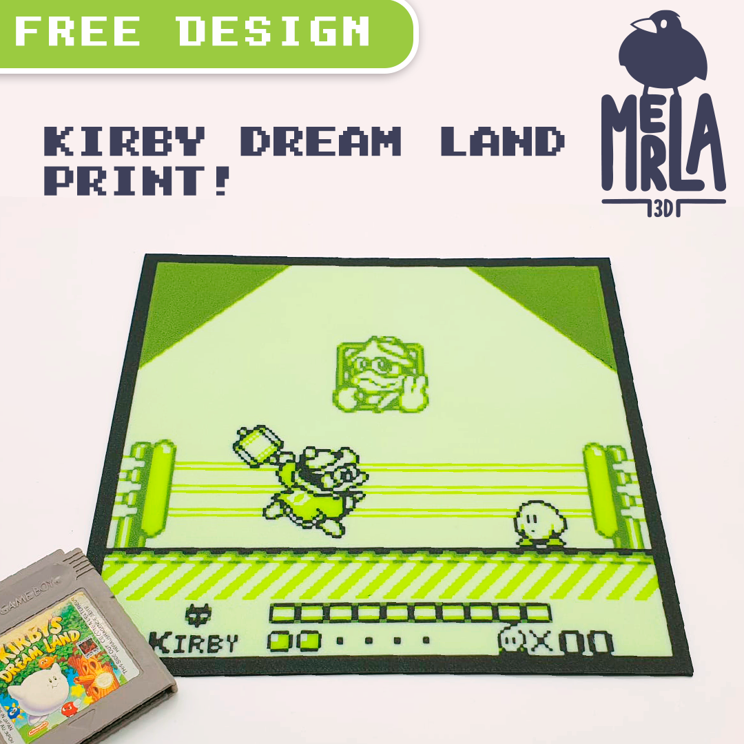 KIRBY DREAM LAND- 3 COLOR MULTICOLORED PRINT
