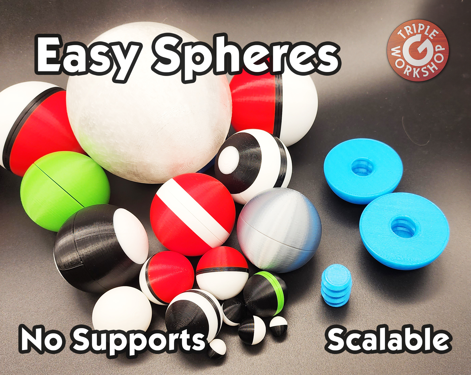 Easy Spheres ⦿ 3 Piece ⦿ No Supports