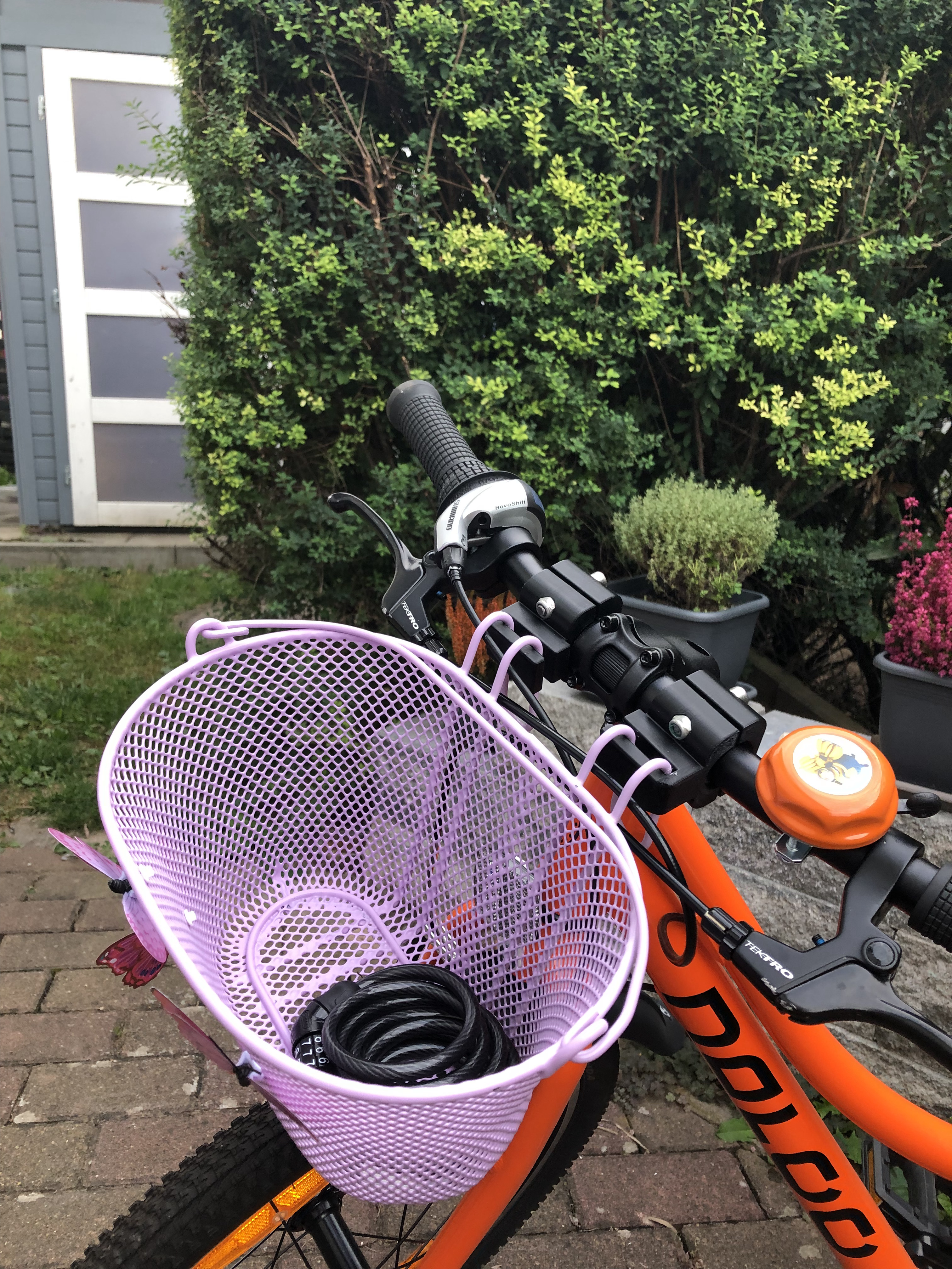 Children's bicycle basket holder