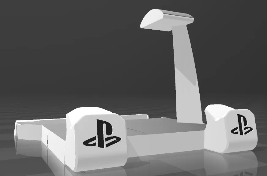 3 in 1 PS5 Base vertical (HEADSET STAND + CONTROLLER) by Huf, Download  free STL model