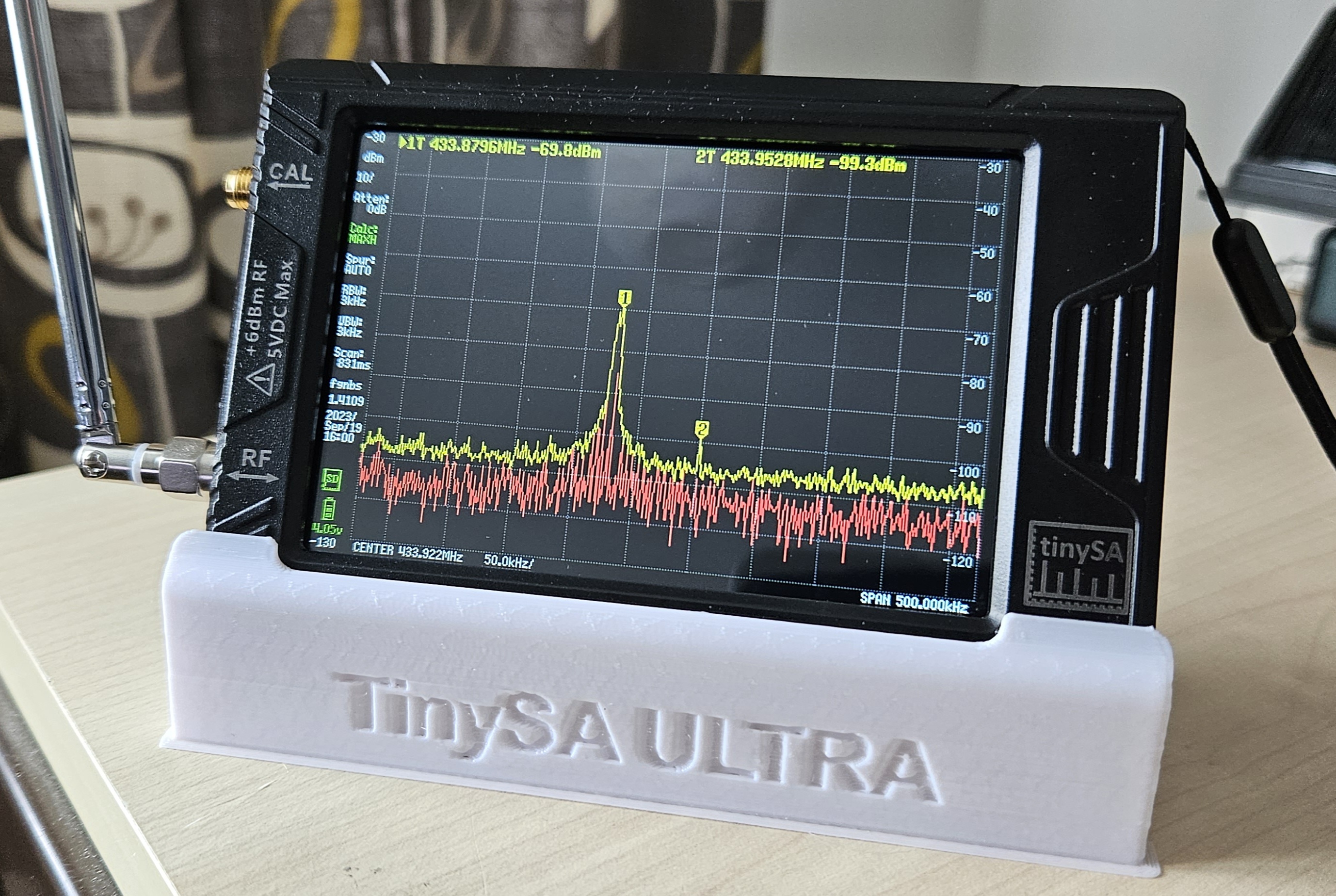 Stand for TinySA ULTRA Spectrum Analyser by gadjet | Download free STL