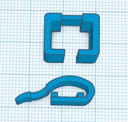 Miniatura 3 do modelo 3D Ethernet Cable Clip 2 Pcs pluggable