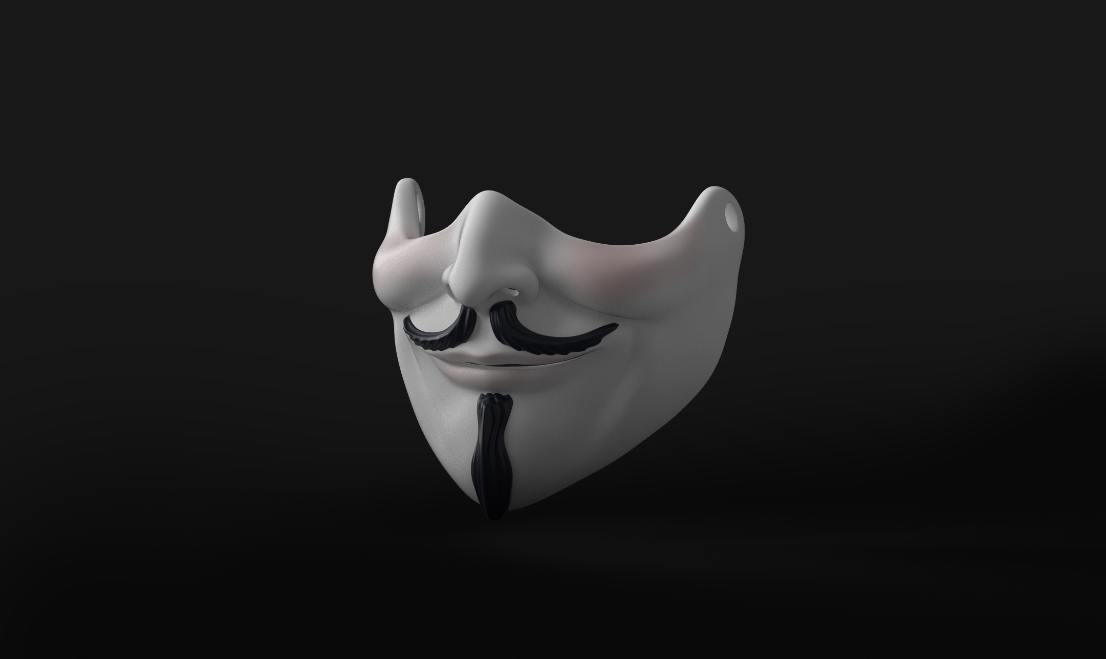 Guy Fawkes half mask by Wekster | Download free STL model | Printables.com
