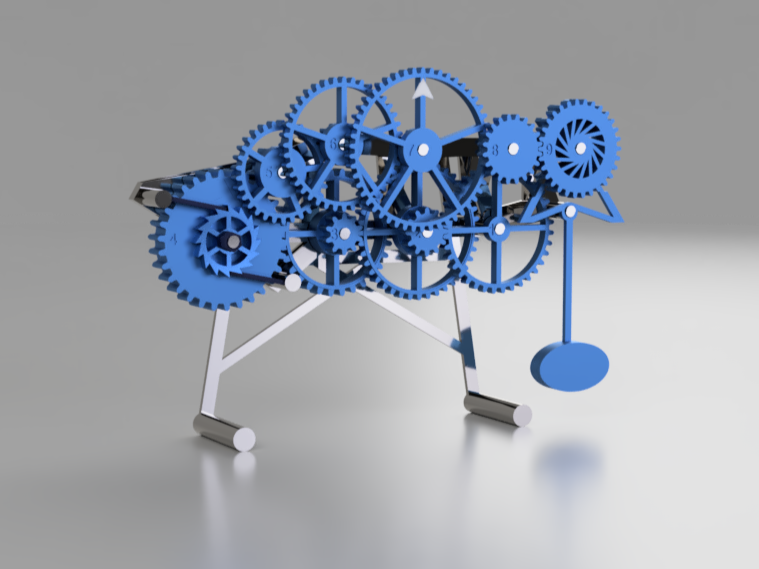 Fully 3D Printed Mechanical Clock by iceman2511 Download free STL