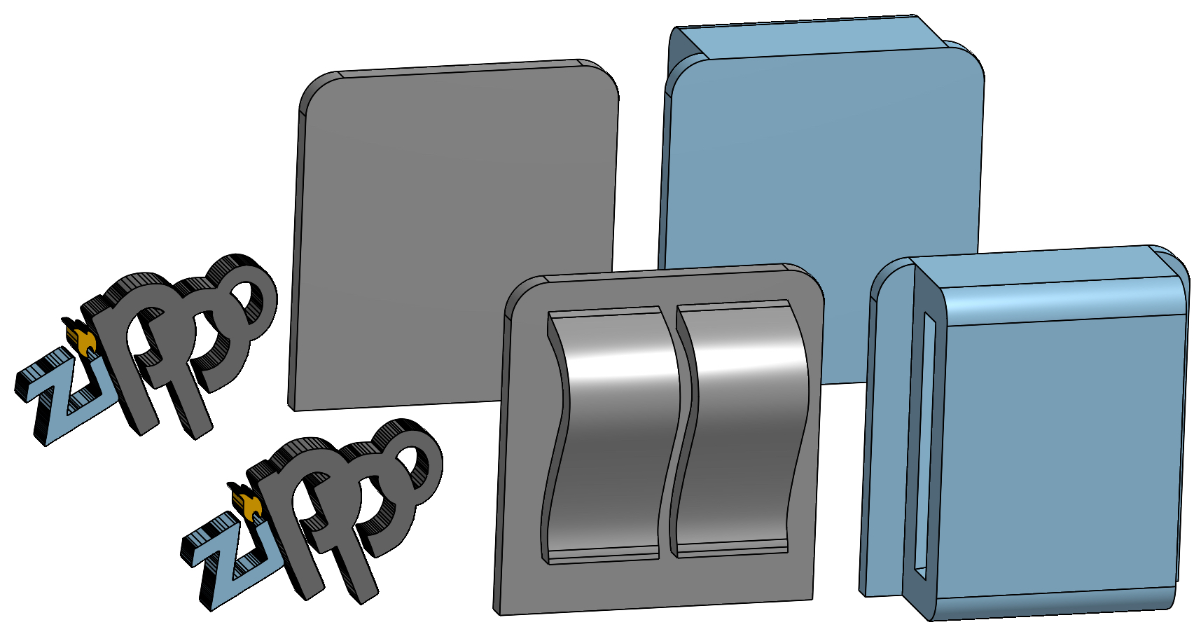 Zippo Letters, Clipper, Belt Loop