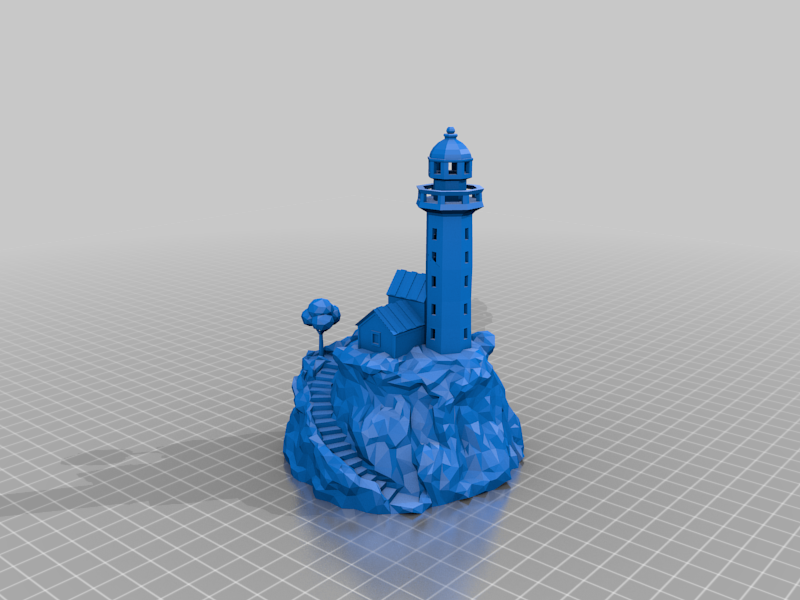 Miniatura 4 do modelo 3D Low Poly Lighthouse