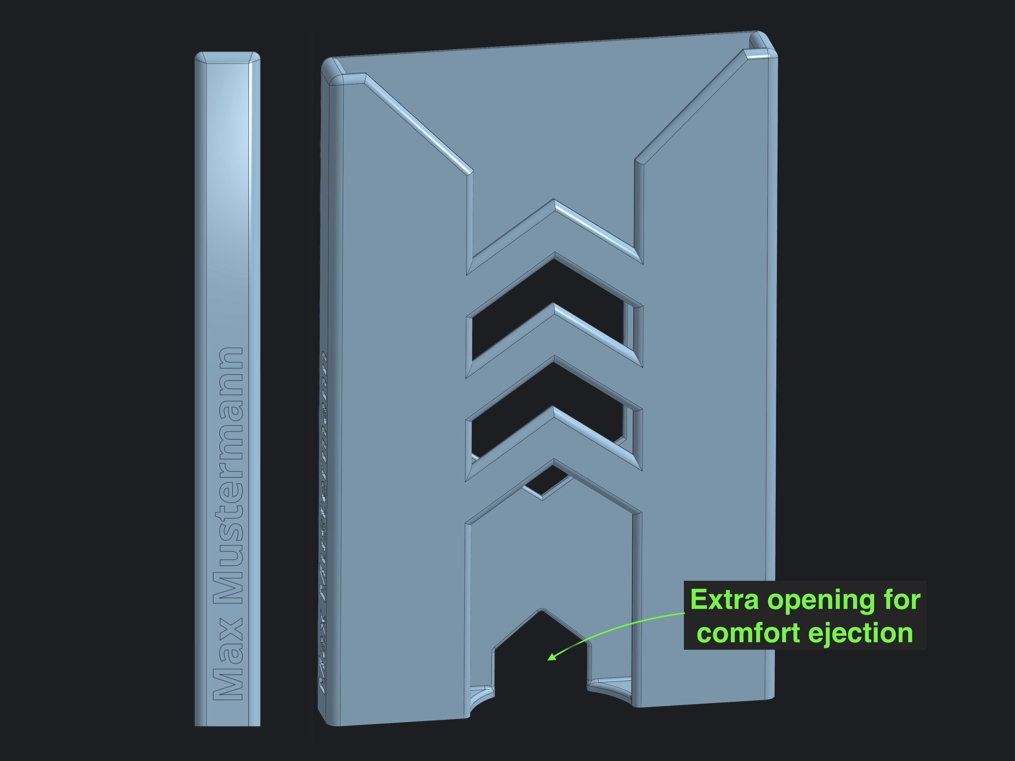 The DUMB Wallet - with a little more function 3D model thumbnail