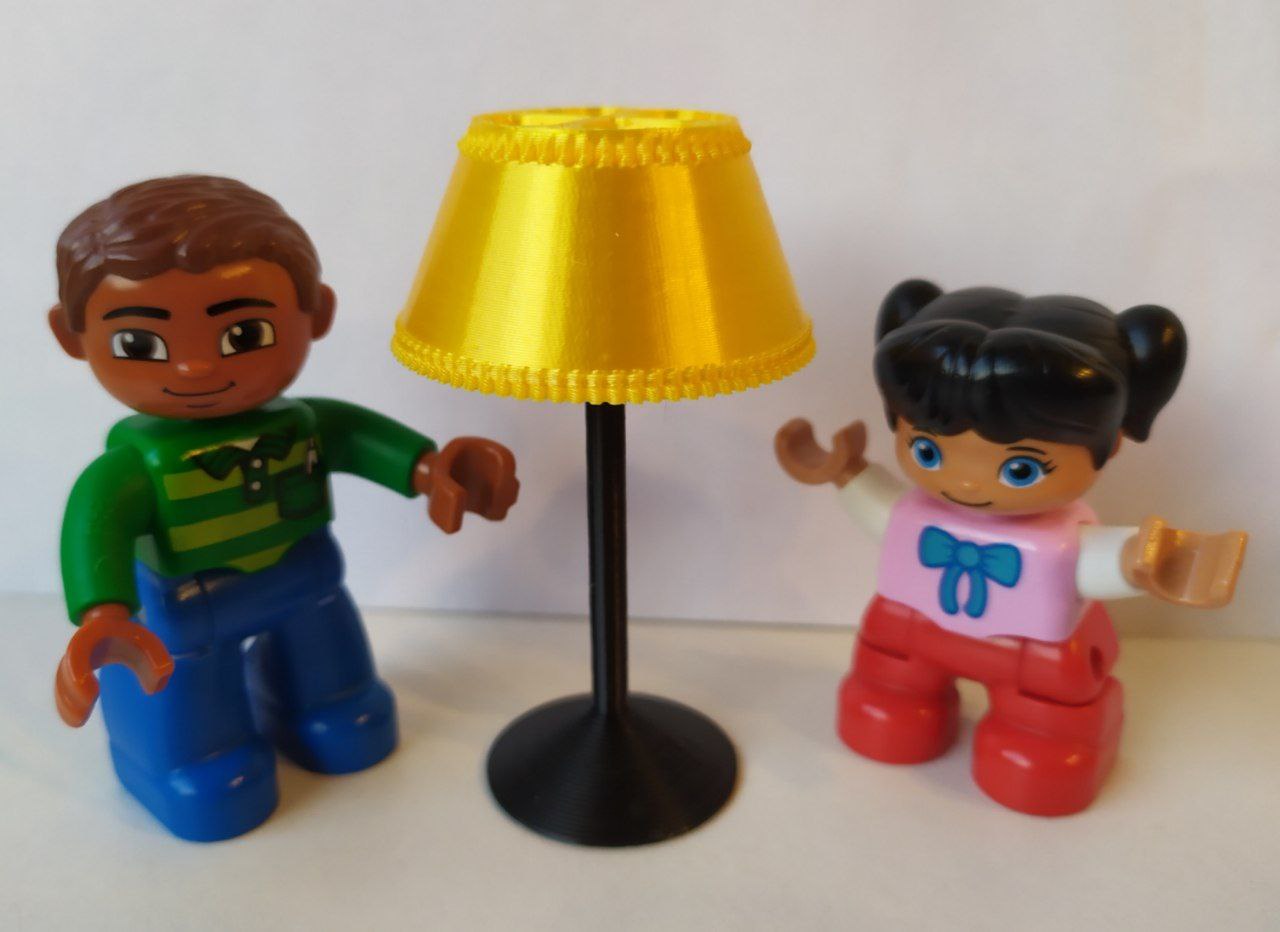 Fashionable floor lamp for in a dollhouse