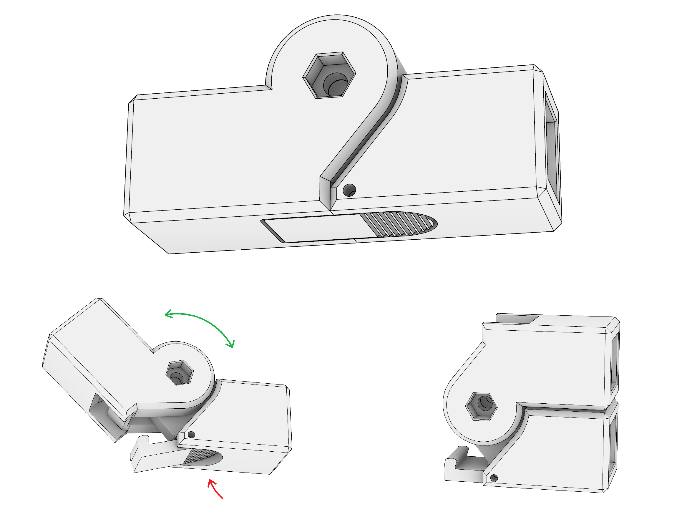 Foldable 20x20 Aluminum Profile Connector