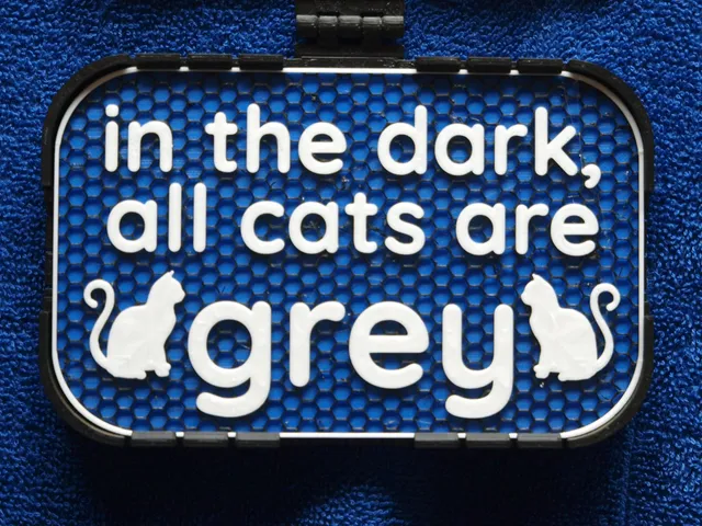 "All cats are grey" sign