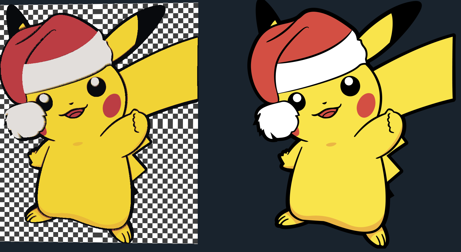 Pikachu with Santa Hat [Multicolor] by Joseph Salonis