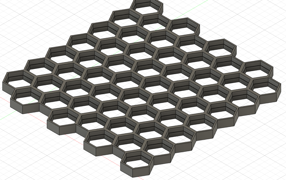 Dollhouse Scale Honeycomb Storage Wall Panel