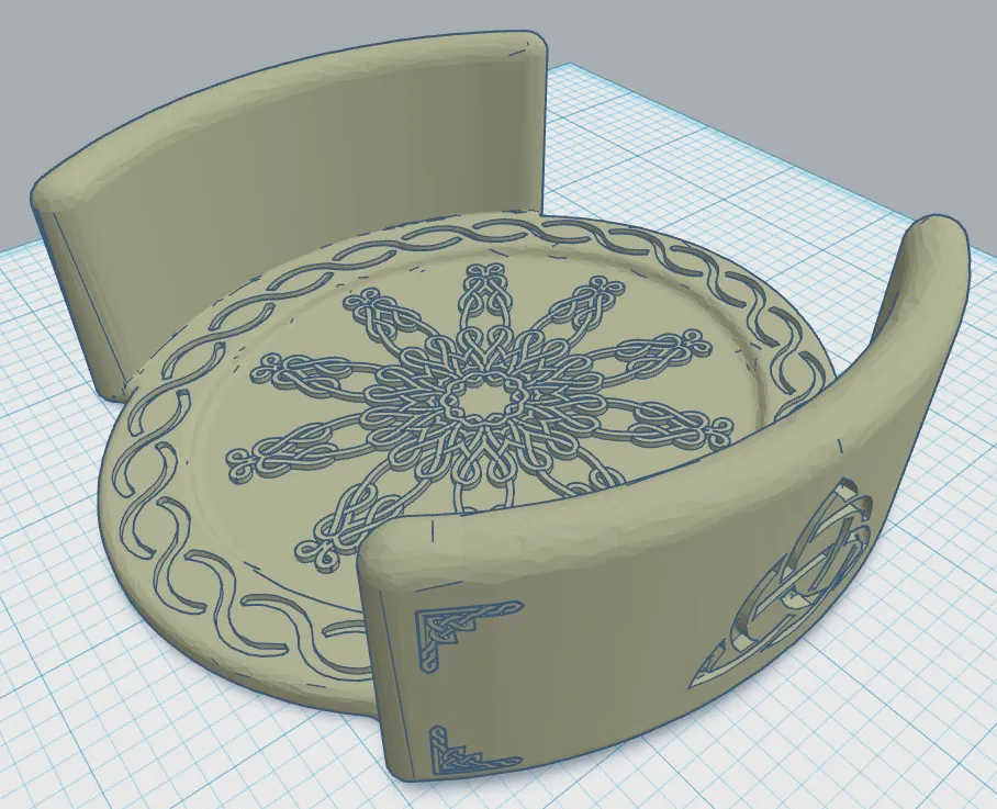 Celtic Coaster Holder by Peter Ennist Download free STL model