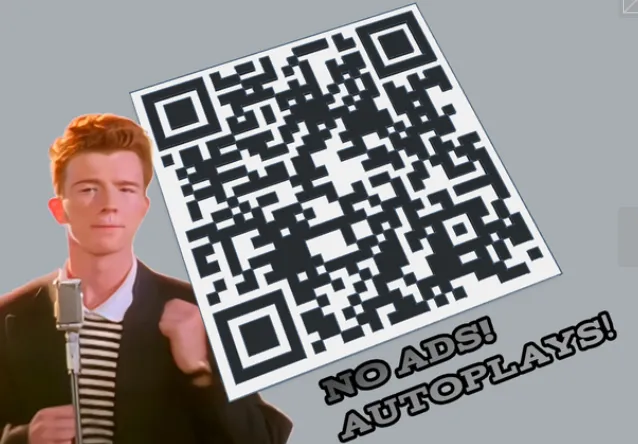 rickroll qr code | Poster