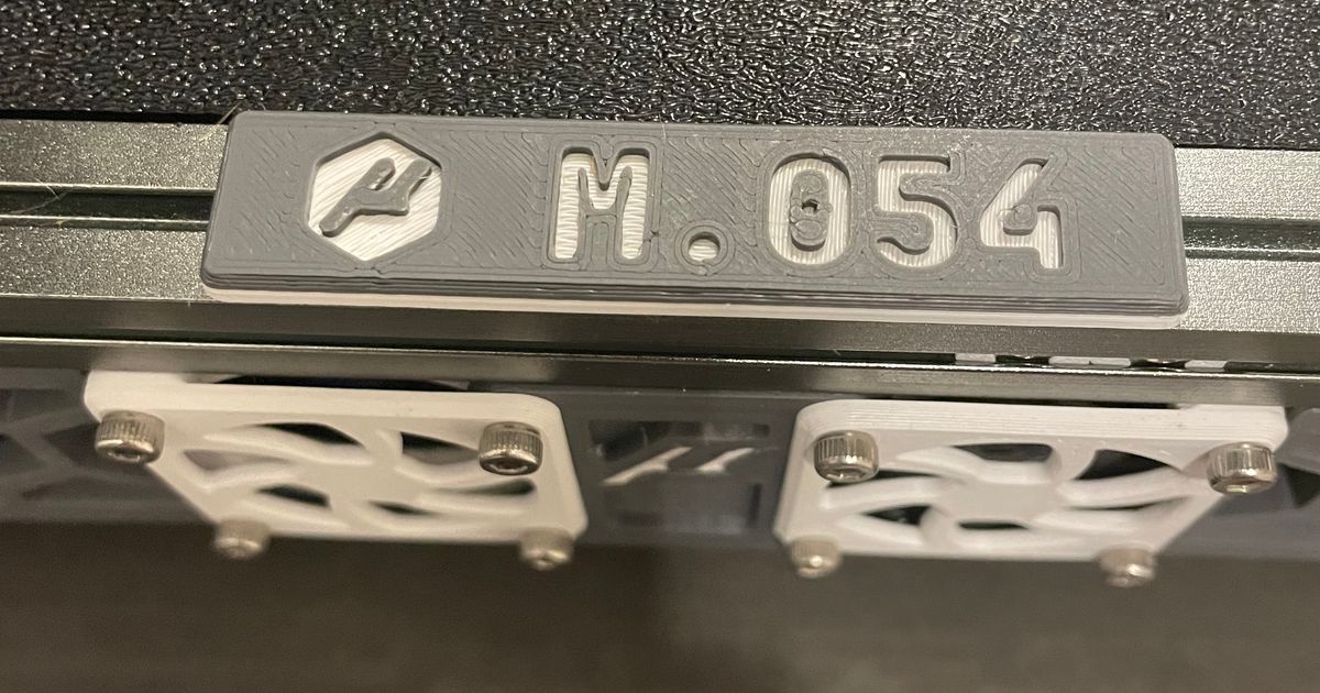 Voron 1515 Extrusion Serial Plate Generator For Voron V0, Micron and