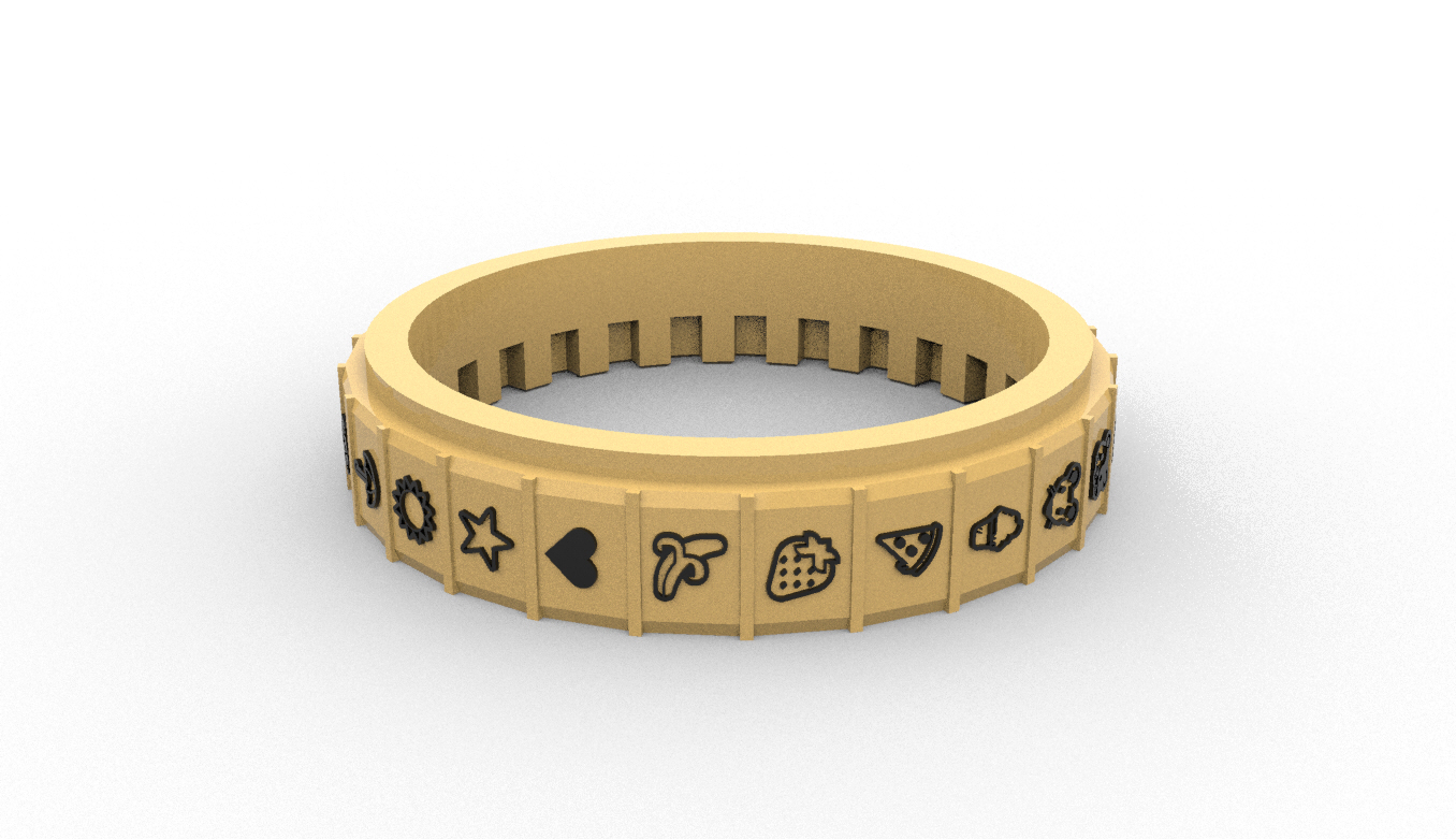 CRYPTEX - ICON/EMOTICON/SYMBOL Letter Wheel (& Blank Letter Wheel .STEP ...