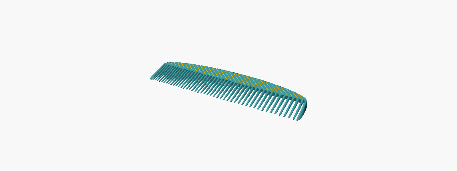 Pocket Comb (3D Printable) 3D model