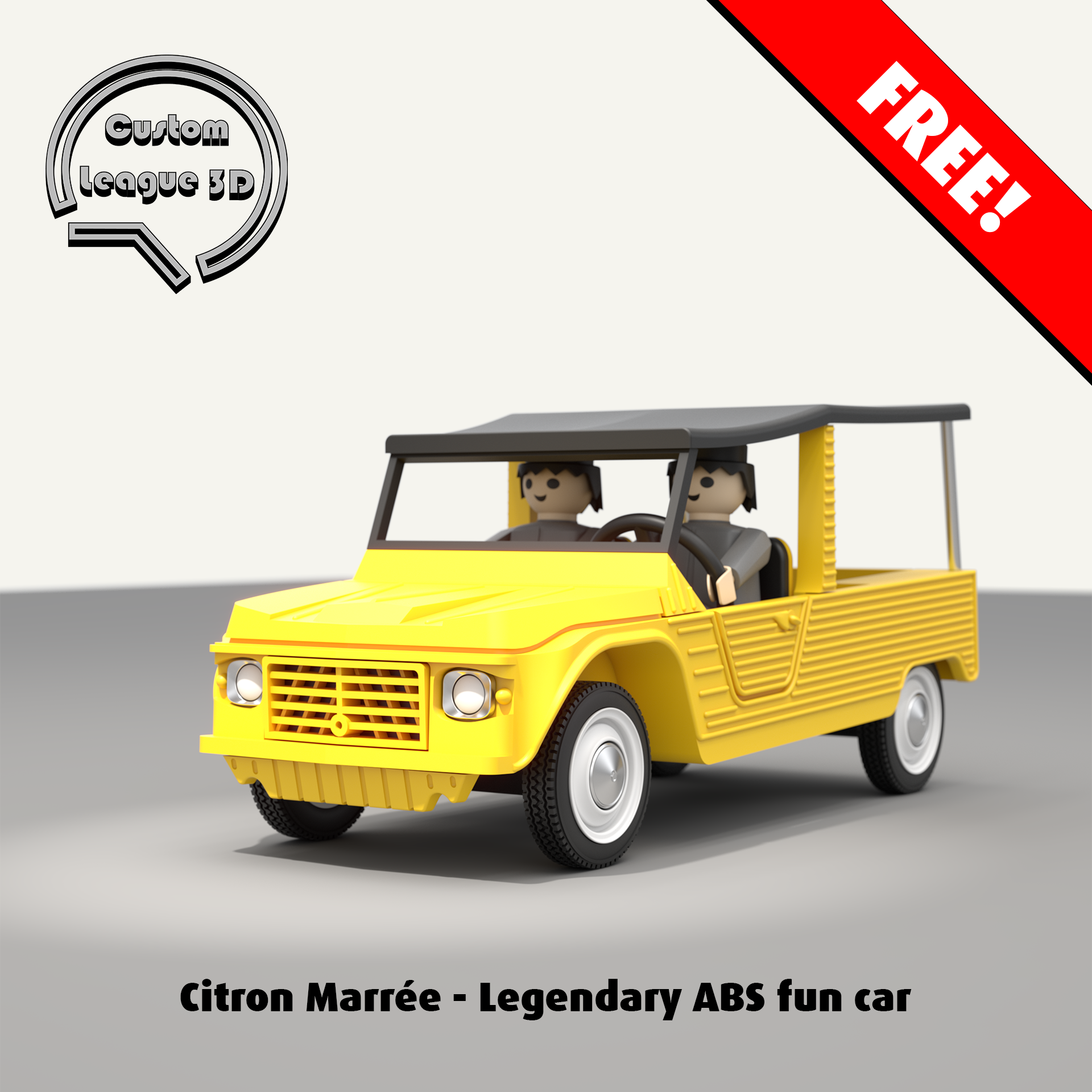 Citron Marrée - Legendary ABS fun car - Klicky Compatible (~1:18 Scale)