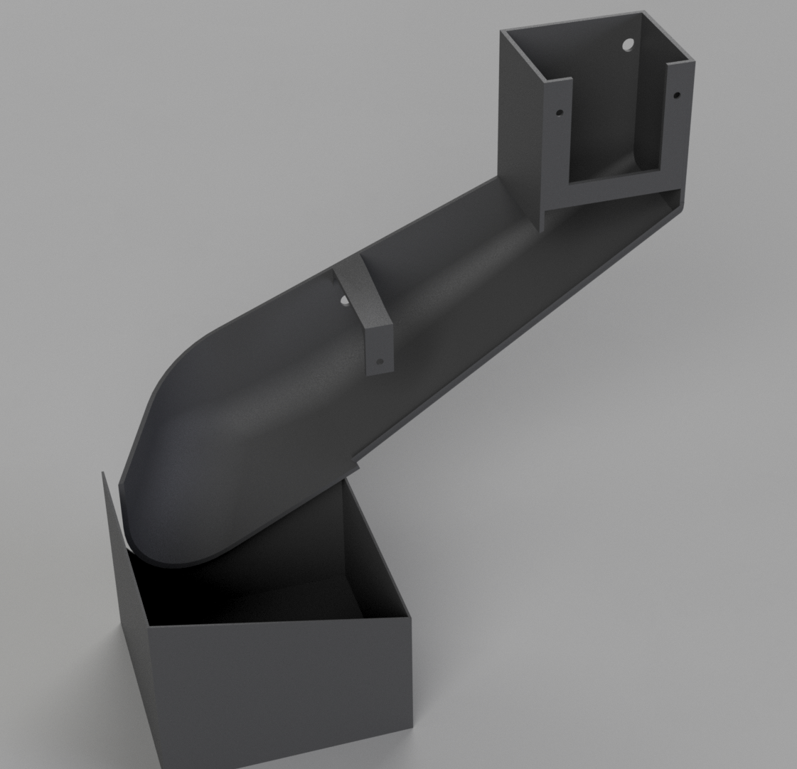 Anycubic Kobra S1 Left-Side Steep Poop Chute with Bin