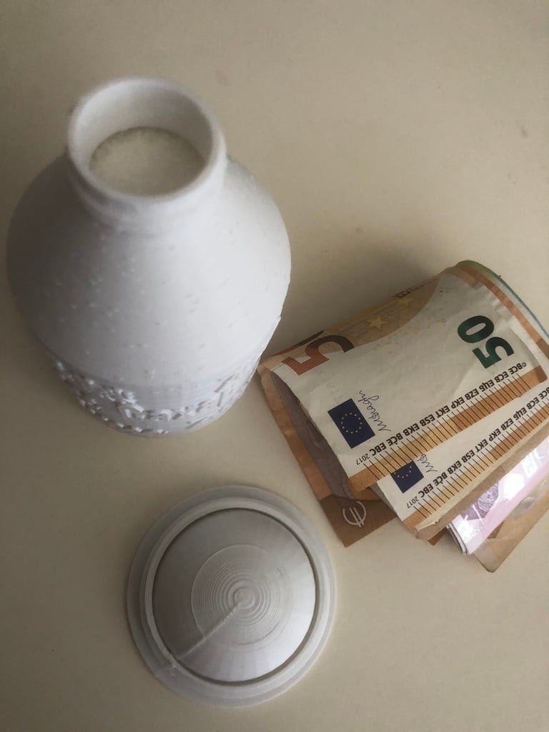 BOTTLE CONTAINER WITH HIDDEN COMPARTMENT (PRINT-IN-PLACE)