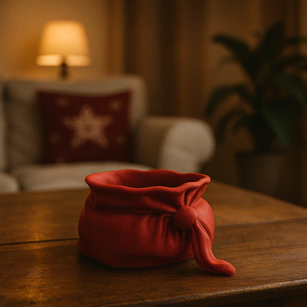 SANTAS BAG BOWL / CHRISTMAS CANDY BOWL / HOMEDECOR — miniatura 3