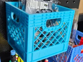 pegboard milk crate organizer