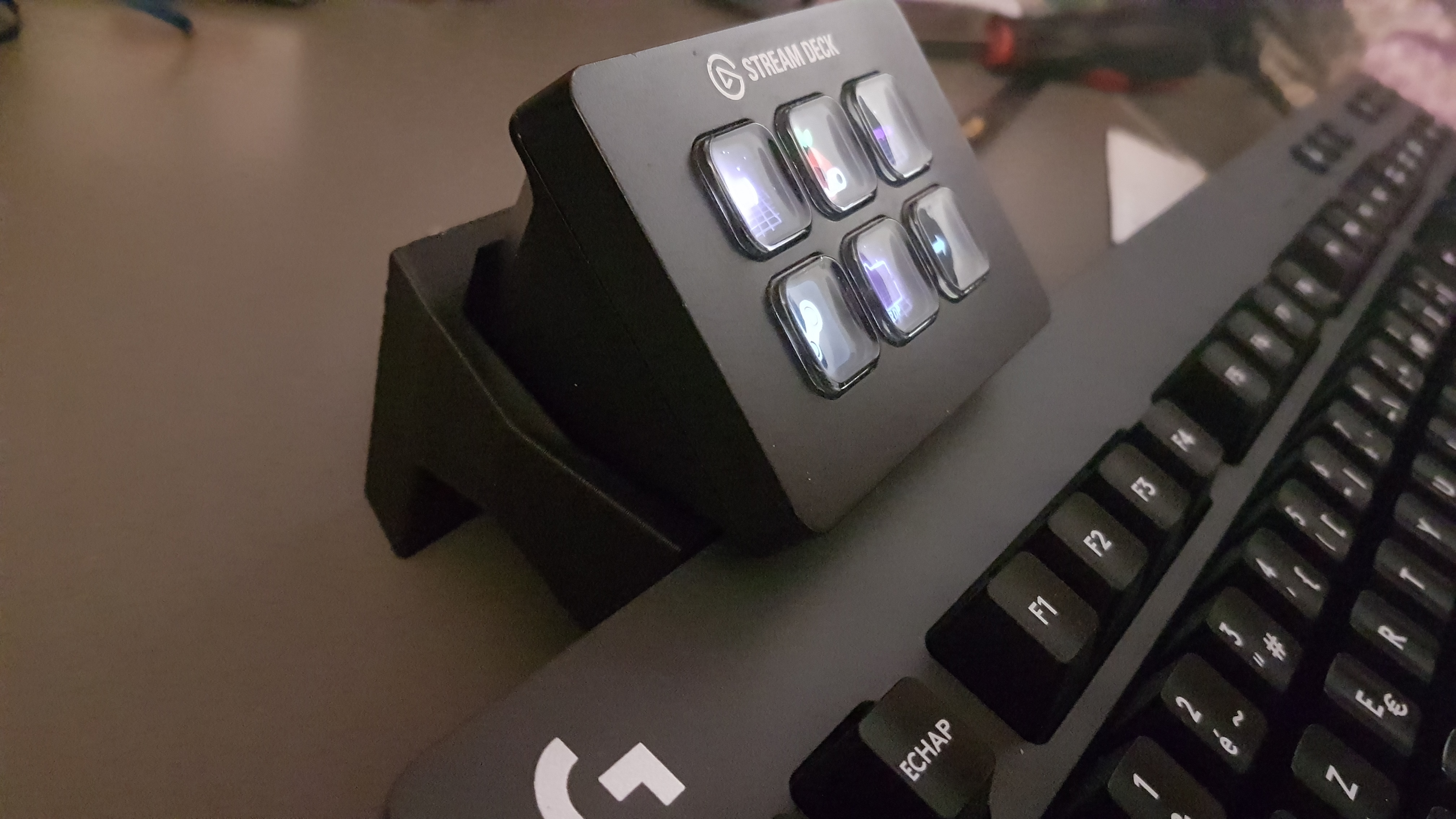 StreamDeck Mini Logitech G613 Stand