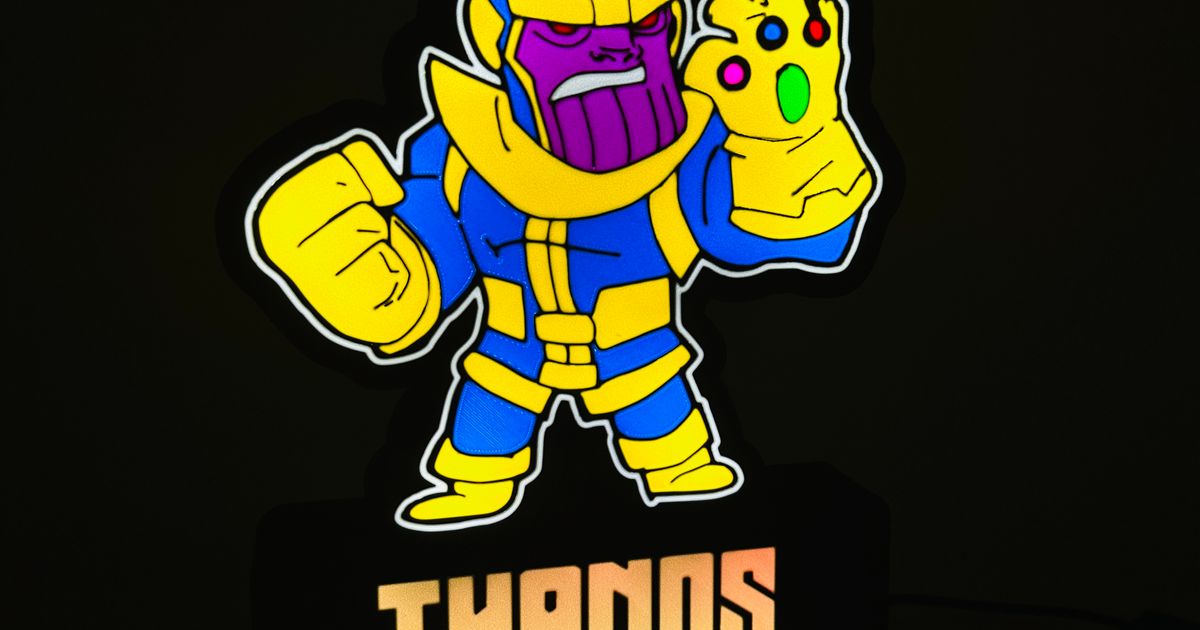 Thanos led lamp by Smart3d By Gabriel Gomes | Printables Store