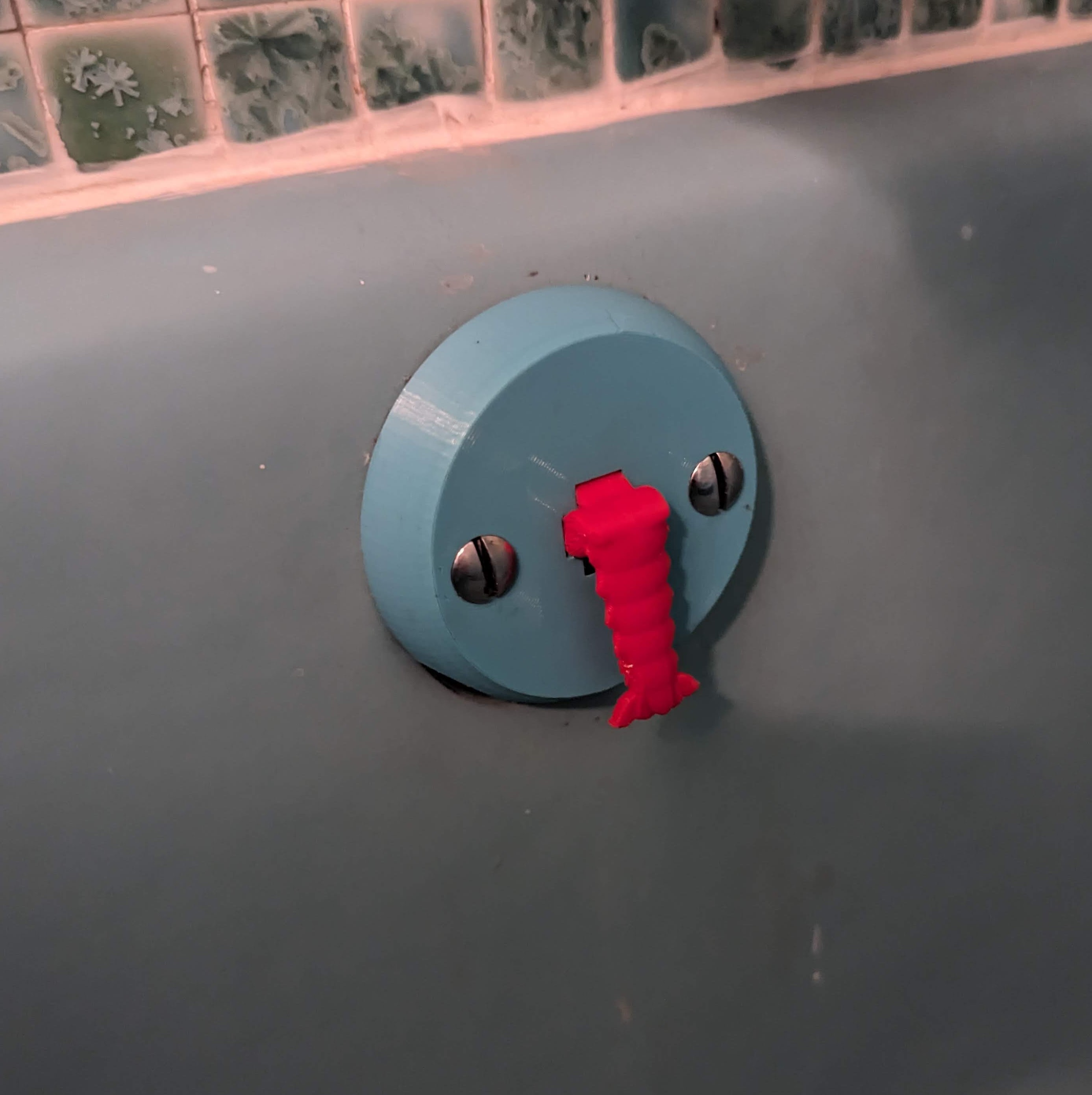 Trip Lever Overflow Plate Tub Drain Repair by clide Download free STL