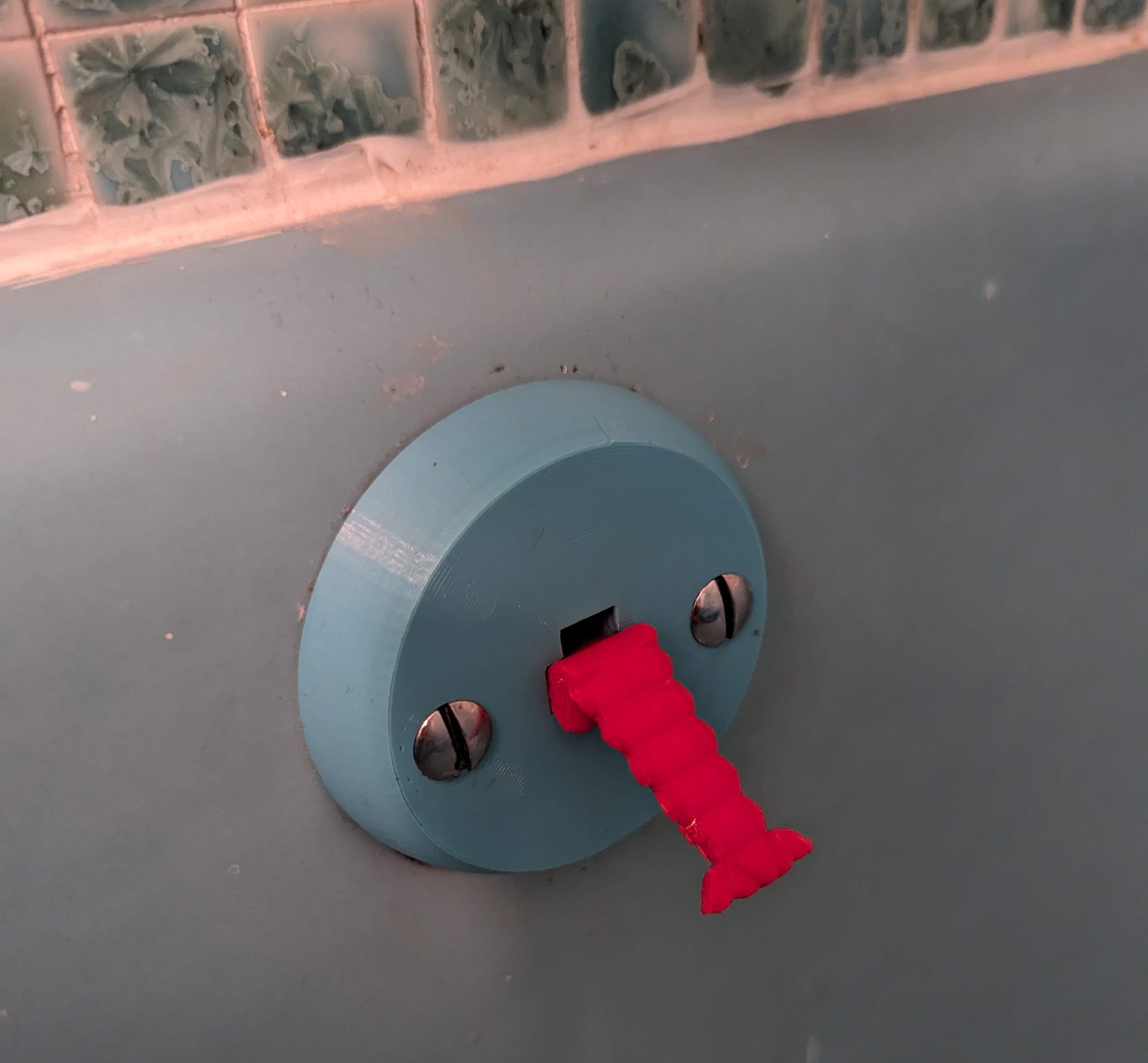 Trip Lever Overflow Plate Tub Drain Repair by clide Download free STL