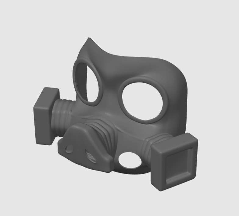 3D Printable Gas Mask Model For Cosplay