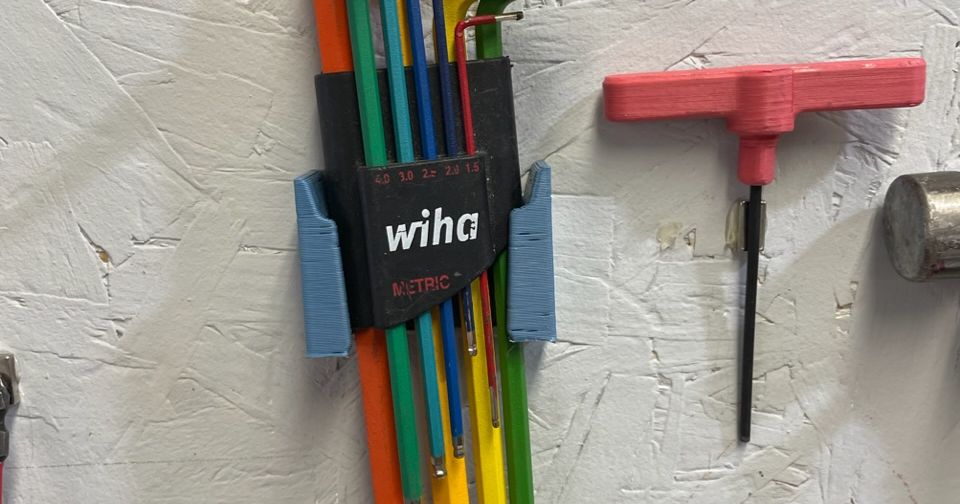 Wiha Hex Wrench Wall Mount by Kill More Robots Download free STL