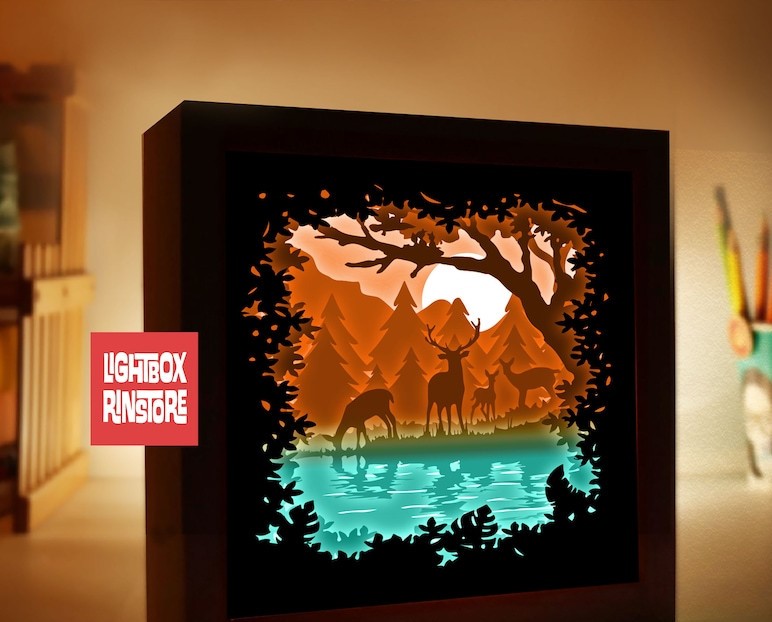 deer spirit v3 lightbox by tecnoculebras | Printables Store