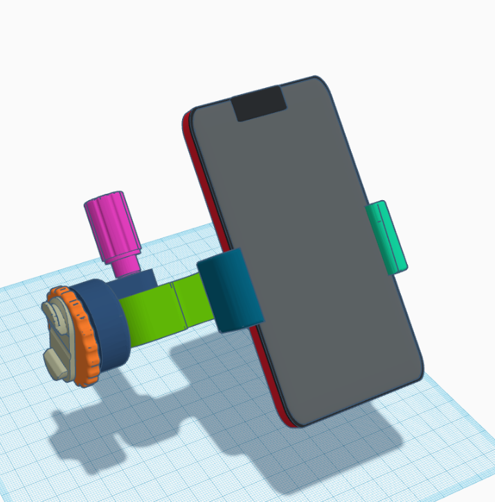 Qube 500 modular pc case phone holder